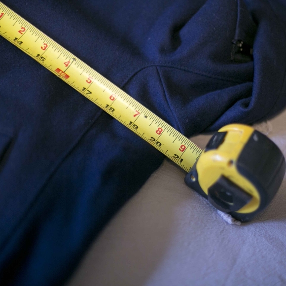 J.Crew Collection shearling bomber jacket | Navy | size 4 - Picture 12 of 16